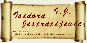 Isidora Jestratijević vizit kartica